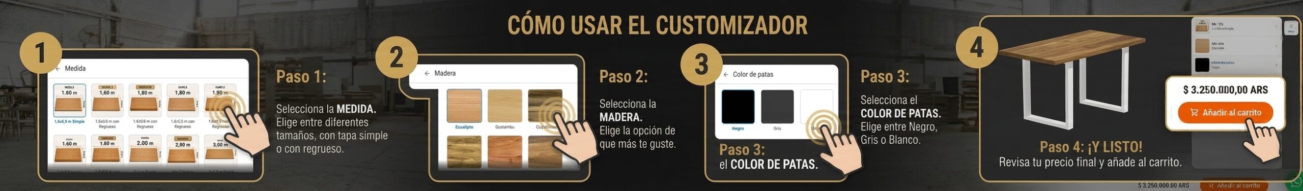 Cómo usar el customizador