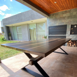 MESA PATAS X CON TRAVESAÑO MACIZO