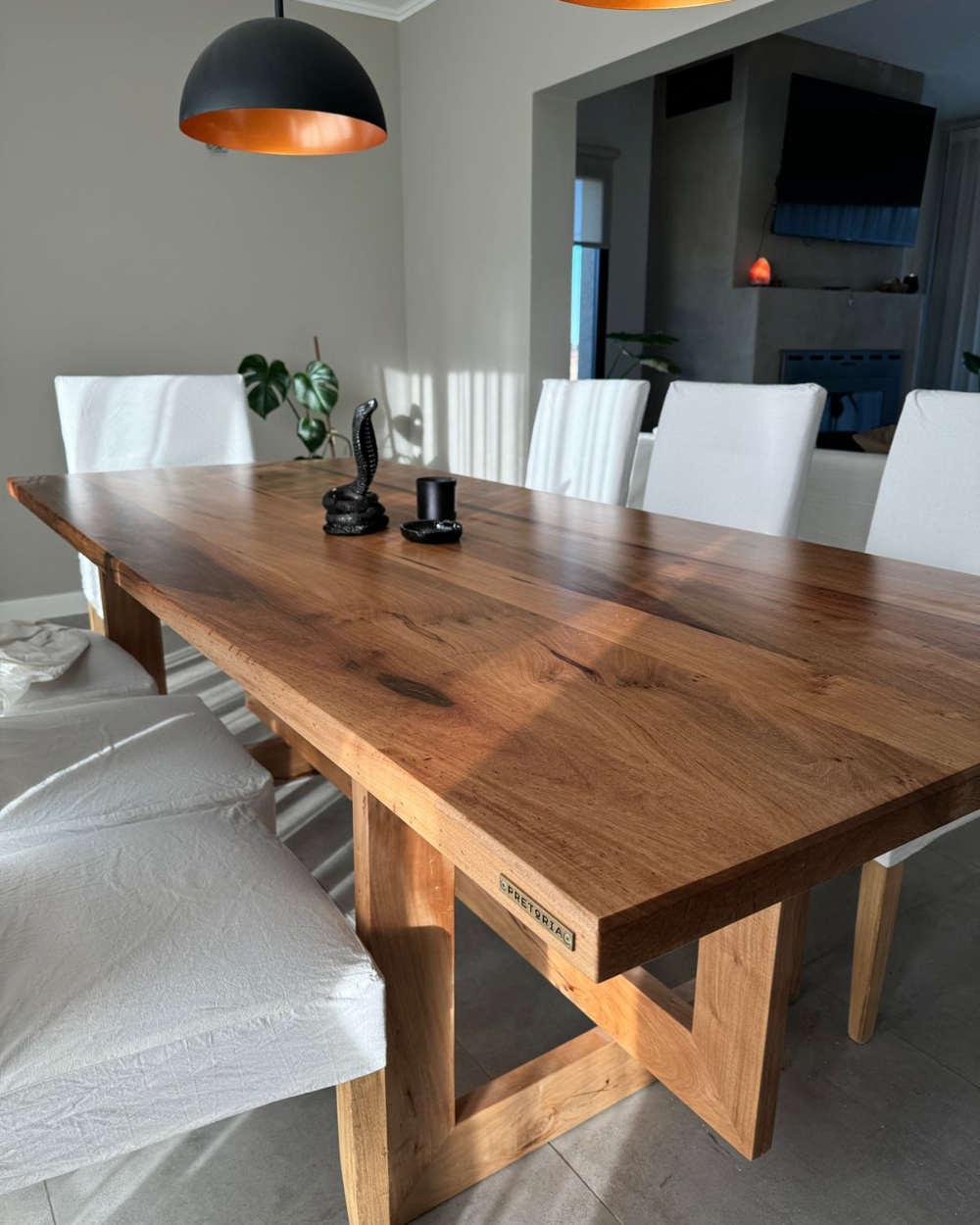MESA PATAS RECTANGULARES DE MADERA