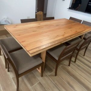 MESA PATAS U DE MADERA CON REGRUESO